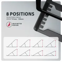 AXAGON STND-LAB állvány 10-17.3" notebookokhoz, 8 pozíció, magasság 91-150 mm, max 20 kg, fekete #4