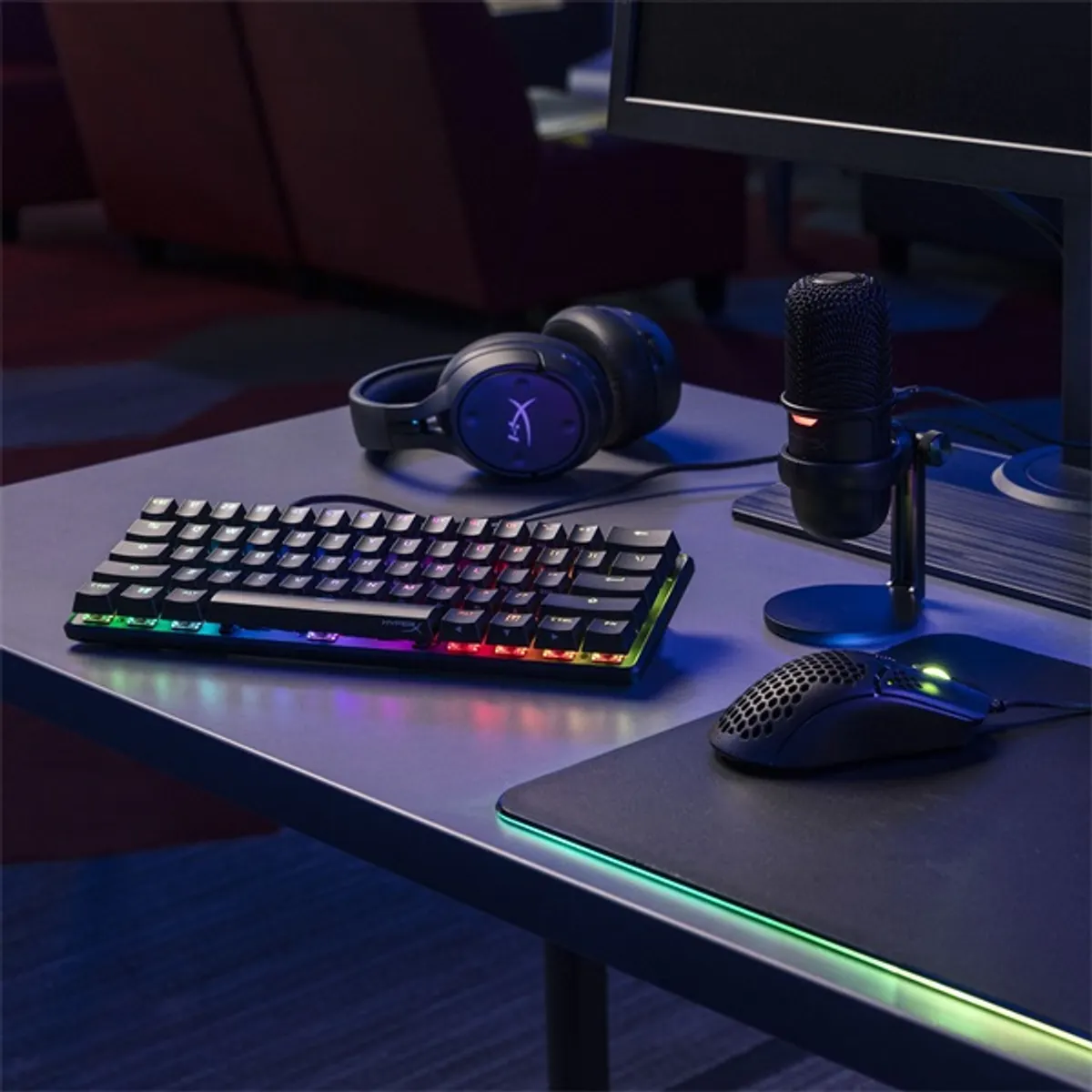 Hewlett Packard 4P5N4AA#ABA HyperX Alloy Origins 60 mechanikus RGB US kiosztás 1,8 m leválasztható USB-kábel alumínium dőlésszög állítható 3 profil #7