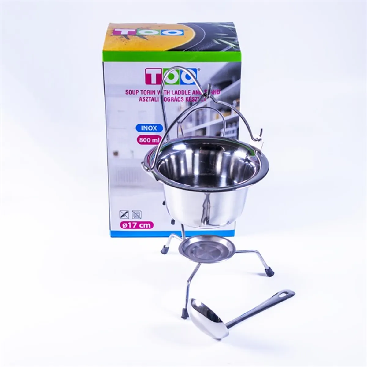 TOO KT-447 Asztali bogrács készlet 800 ml rozsdamentes acél #1