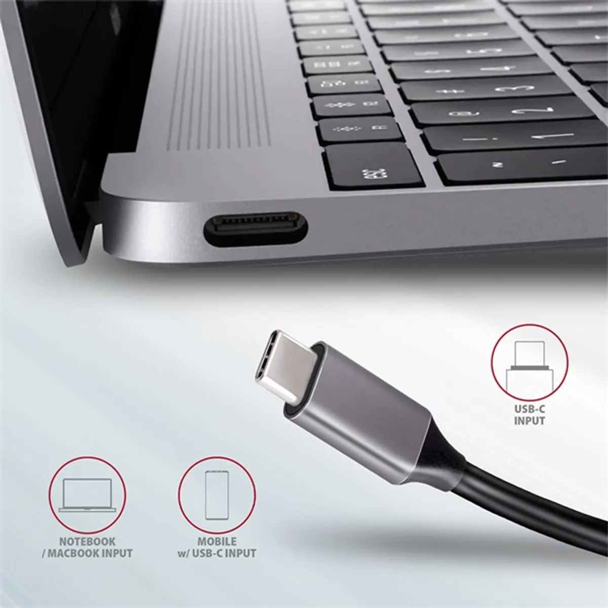 AXAGON HMC-5 5in1 USB-C dokkoló SD Micro SD HDMI 2x USB-A USB-C 20 cm kábel #7