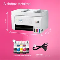 Epson C11CJ65413 EcoTank L5316 4 színű tintasugaras 5760x1440 DPI 15 oldal percenként színes 33 oldal percenként fekete-fehér Wi-Fi, fax #5