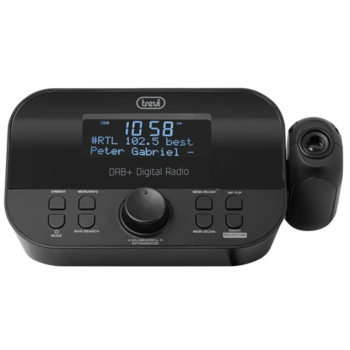 Trevi RC 85D8 FEKETE órás rádió projektoros led kijelző dab #2