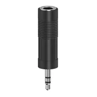 Hama 00205196 sztereo 3,5 mm jack dugó - 6,3 mm jack aljzat adapter fekete