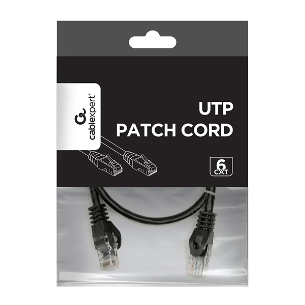 Gembird PP6U-0.5M-BK cat6 utp patch kábel fekete 0,5 m RJ45 #3