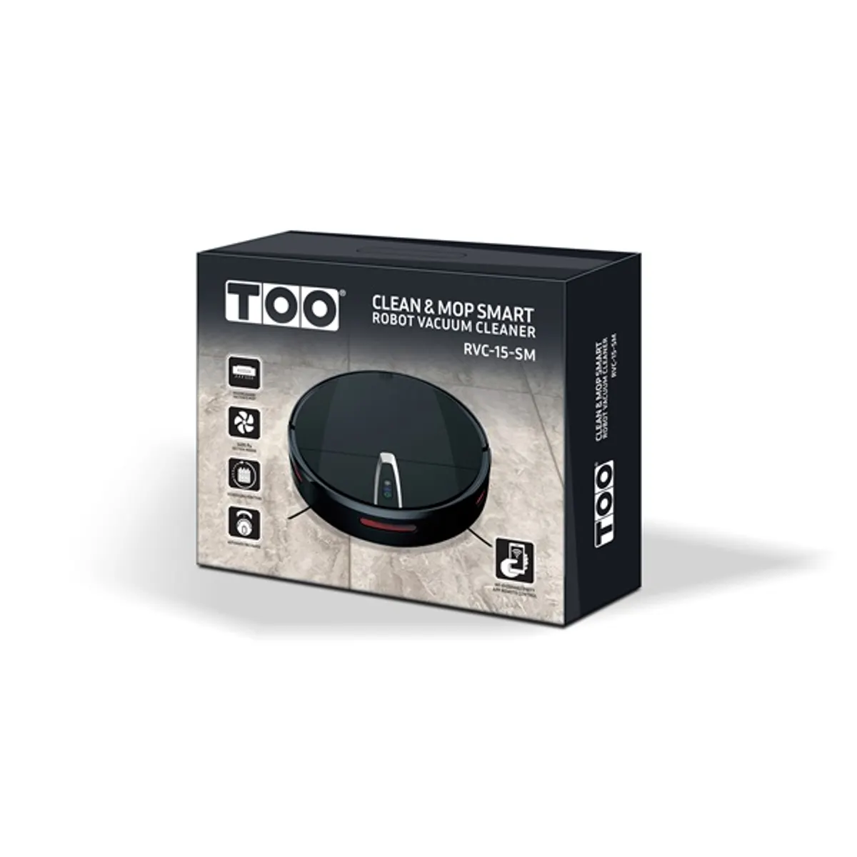 TOO RVC-15-SM robotporszívó wifi HEPA 1400 Pa 100 perc #2
