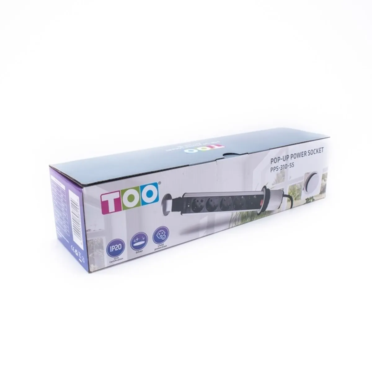 TOO PPS-310-5S PPS-310 beépíthető elosztó 5 db SCHUKO 180 cm #5