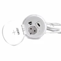 TOO GPS-102-1W süllyesztett elosztó 1x SCHUKO USB A USB-C HDMI Qi 5W töltés 1,8 m fehér #3