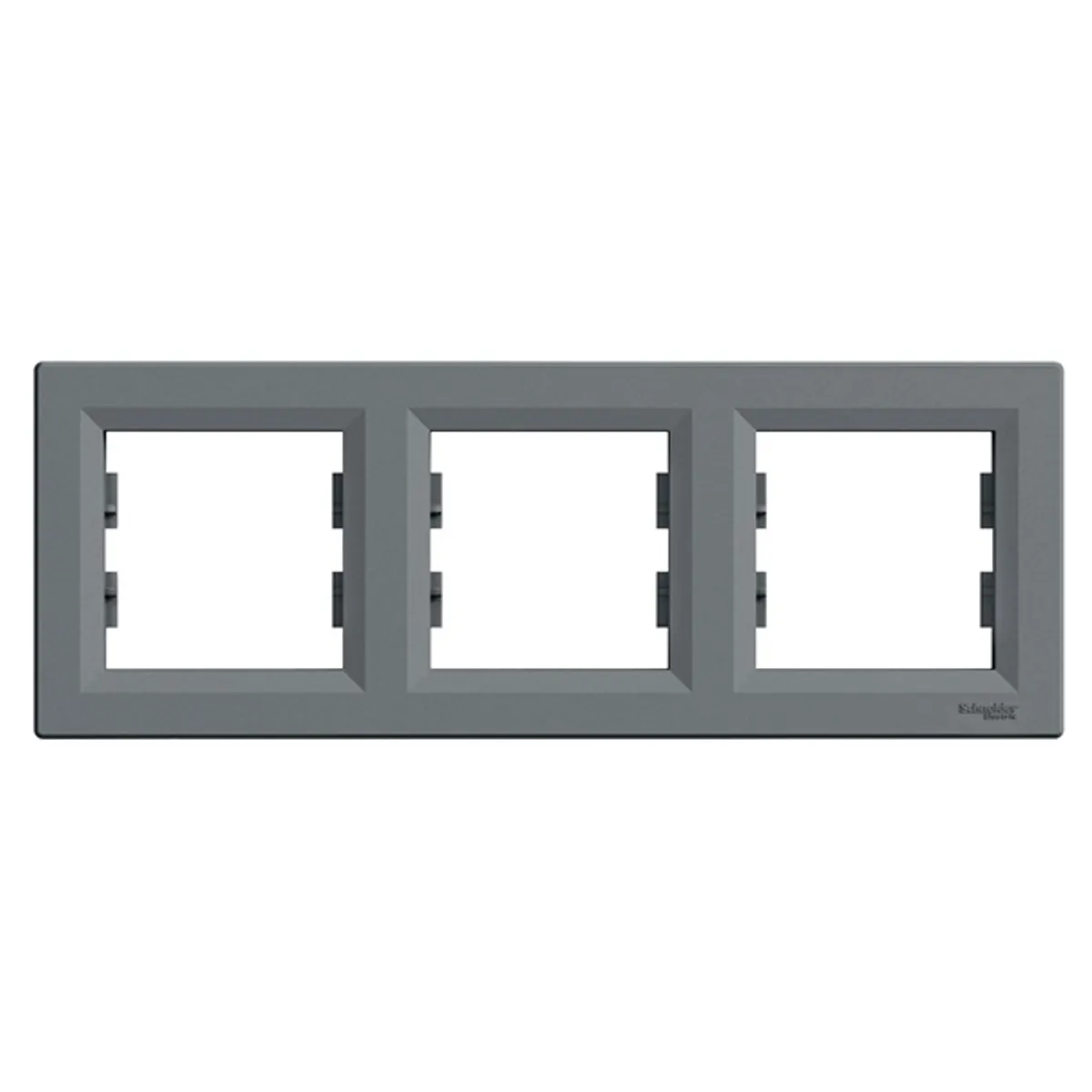 Schneider EPH5800362 Asfora vízszintes acél hármas keret 1-es típus ABS 225x83x9 mm IP20 #1