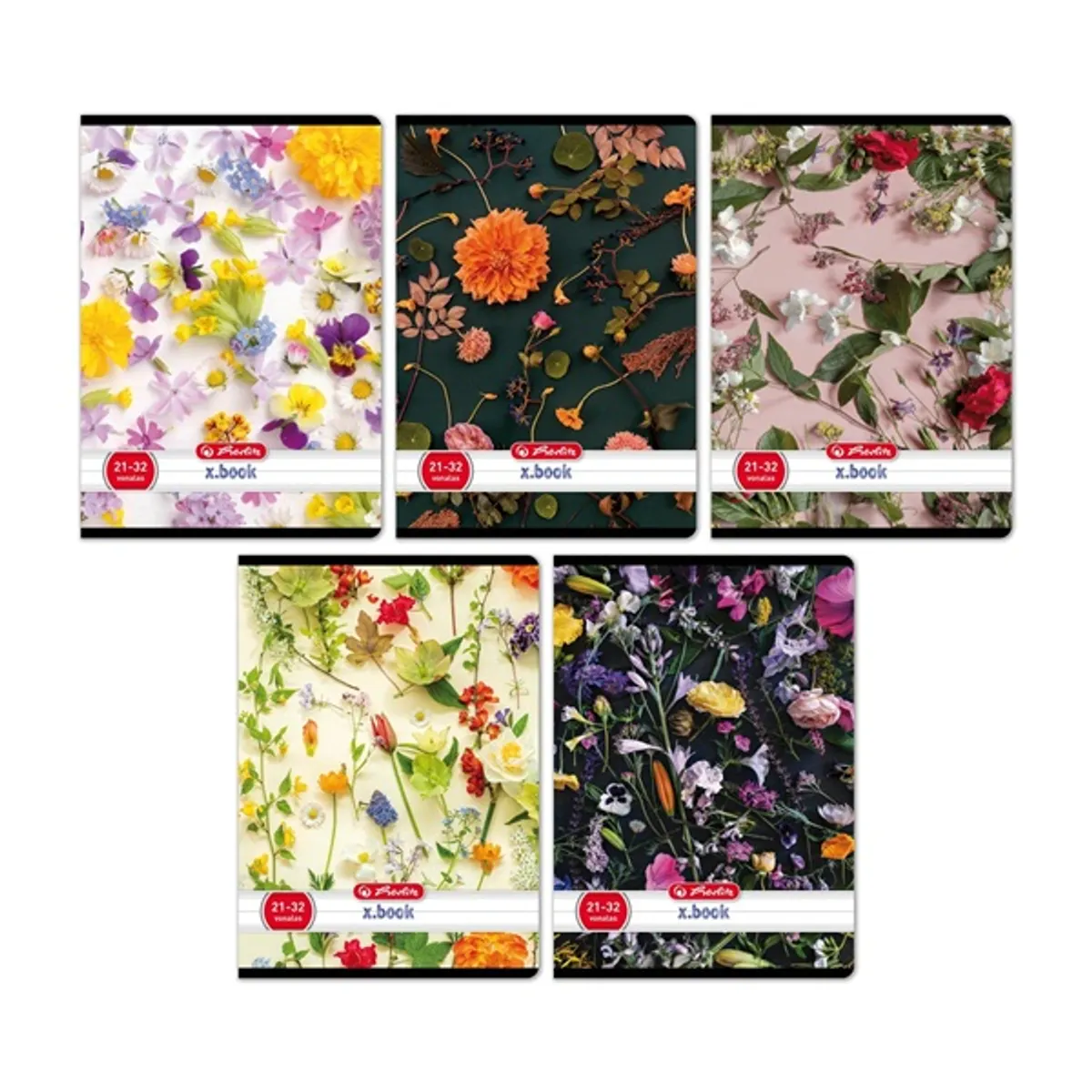 Herlitz 400200783 Flower A5 21-32 vonalas füzet #1