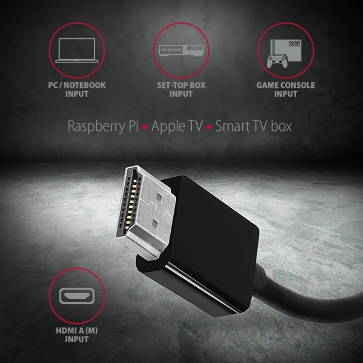 Axagon rvh-vgan hdmi - vga adapter fekete 15 cm dobozos #4