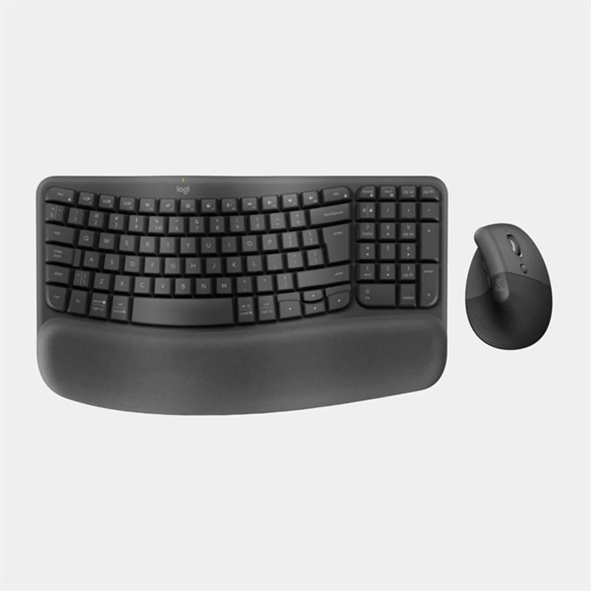 Logitech 920-013635 Wave Keys Lift combo grafit vezeték nélküli 4000 dpi 10 m numerikus billentyűzet ergonómikus csuklótámasz #1