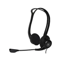 Logitech 981-000100 PC960 sztereó headset USB fekete 2,4 m hangerőszabályzó balos mikrofon 20 Hz-20 kHz 100 Hz-16 kHz