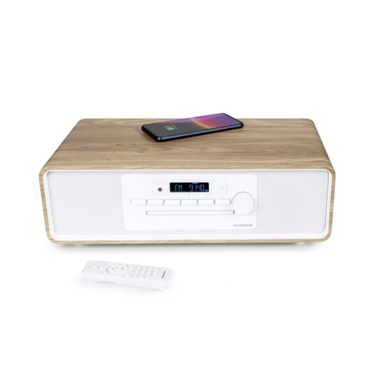 Thomson MIC301IBT Mikro HiFi Rendszer barna-fehér Bluetooth USB CD olvasás rádió 60 W #3