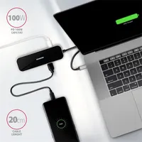 AXAGON HMC-6H4A Fekete USB-C hub 6in1 4x USB-A HDMI PD 100W 20 cm #4