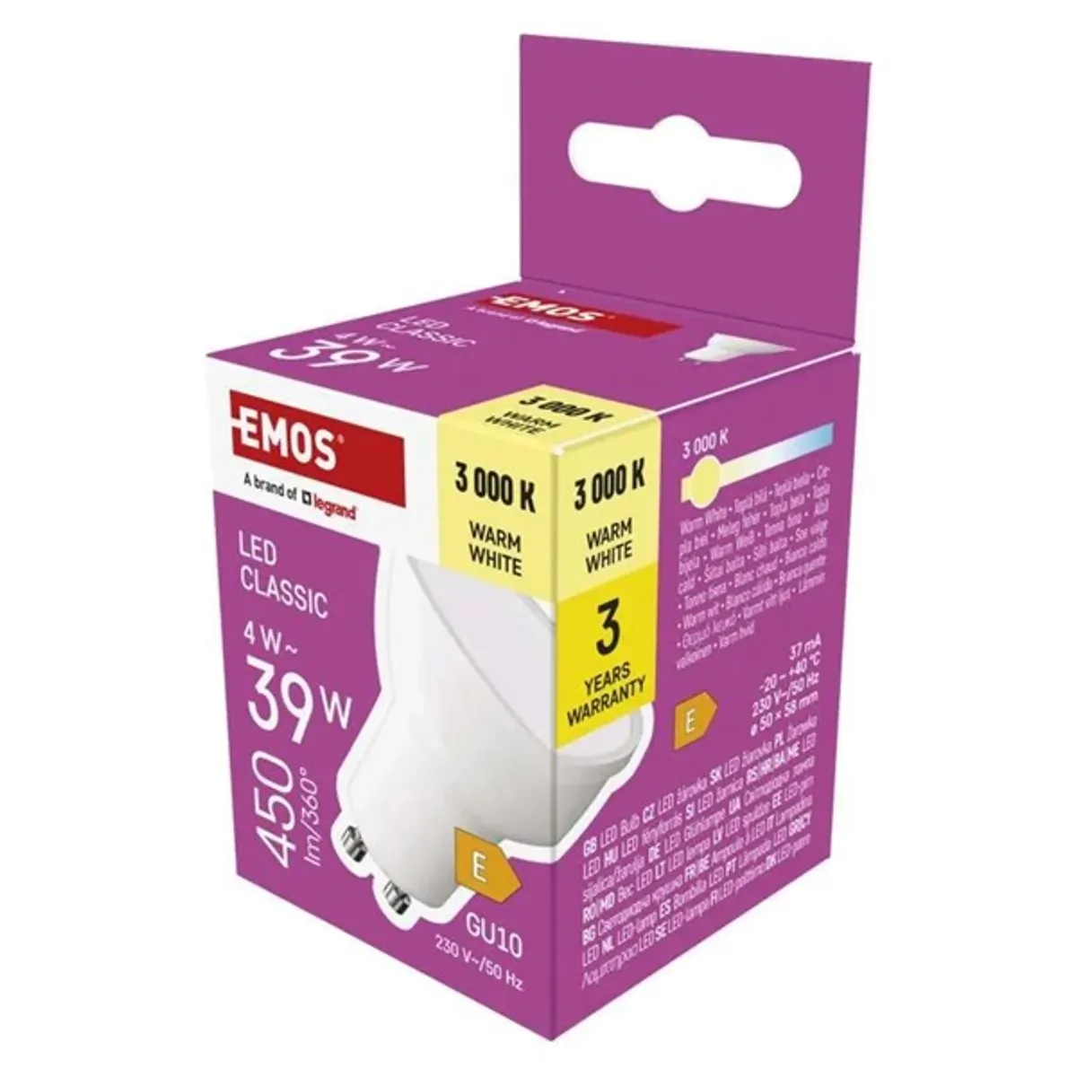 Emos ZQ8E22 Led izzó GU10 4W 450 lm #4