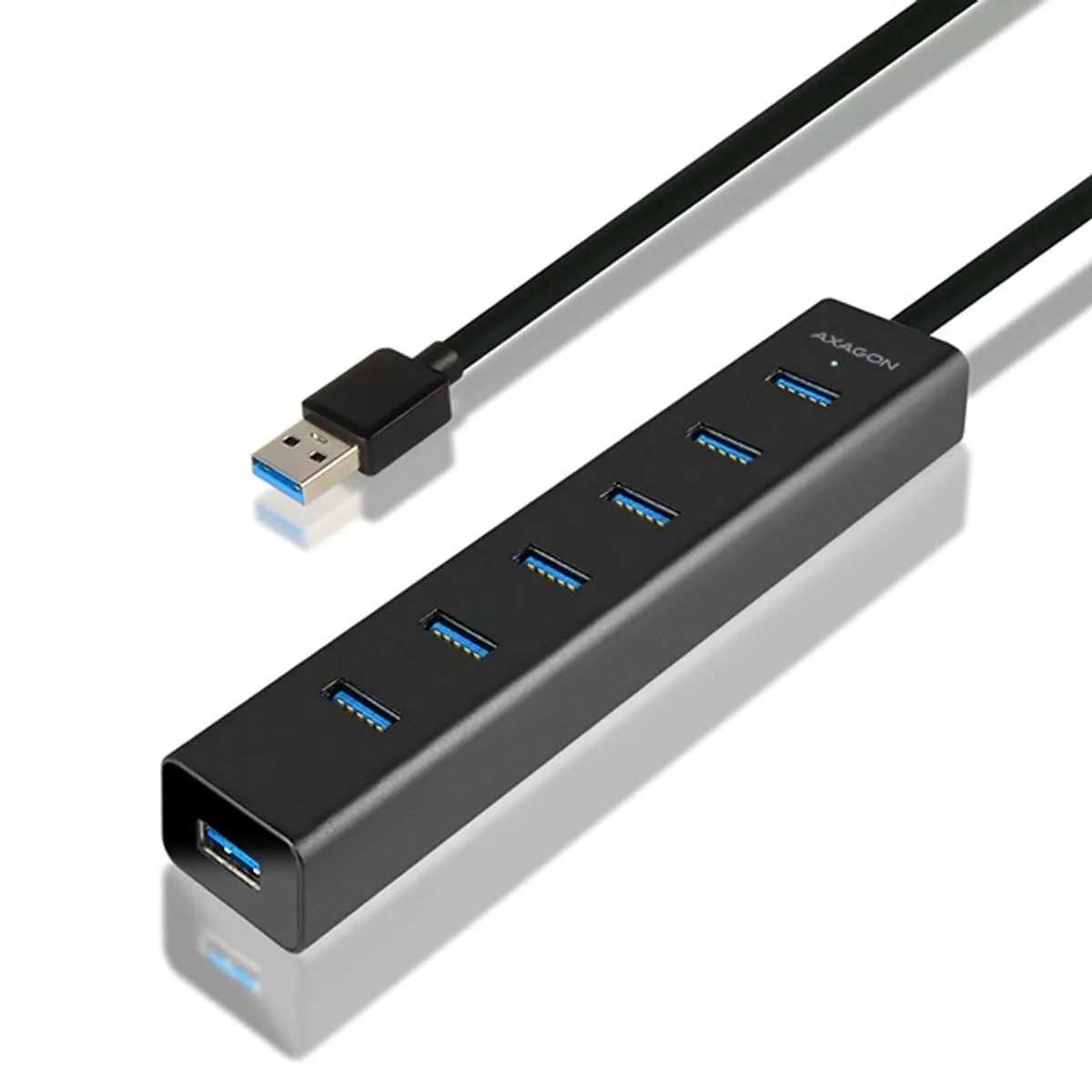 AXAGON HUE-SA7BP 7 portos USB 3.0 töltő hub 2A töltés minden porton USB Battery Charging 1.2 #1