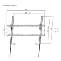 SBOX SBOX PLB-3446T-2 PLB-3446T-2 fali konzol 37"-80" 45 Kg VESA 200x200;600x400 billenthető 8° #7