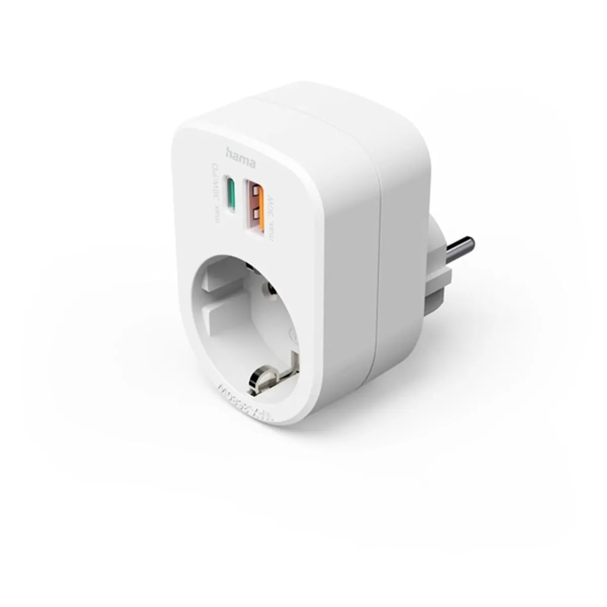 Hama 00223343 konnektor USB-C USB-A fehér SCHUKO #1