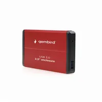 GEMBIRD EE2-U3S-2-R 2.5" USB 3.0 SATA HDD SSD ház alumínium piros