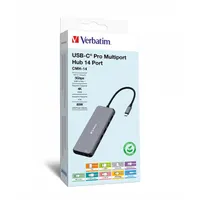 Verbatim 32154 CMH-14 USB-C Pro Multiport Hub 5x USB-A 2x USB-C (1 PD) 2x HDMI VGA Gigabit LAN SD MicroSD #4