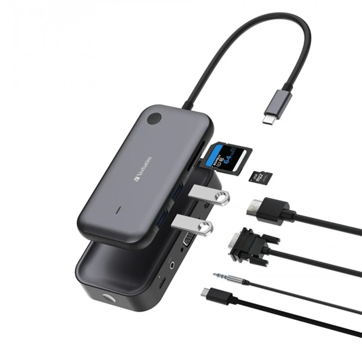 Verbatim 32146 Share my Screen WDA-01 USB-C HUB 5 Gbps HDMI 1 db 2 db USB #2