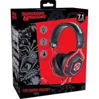 KONIX KX-DND-GH-R20-PC Dungeons Dragons D20 7.1 10-10000 Hz Fekete
