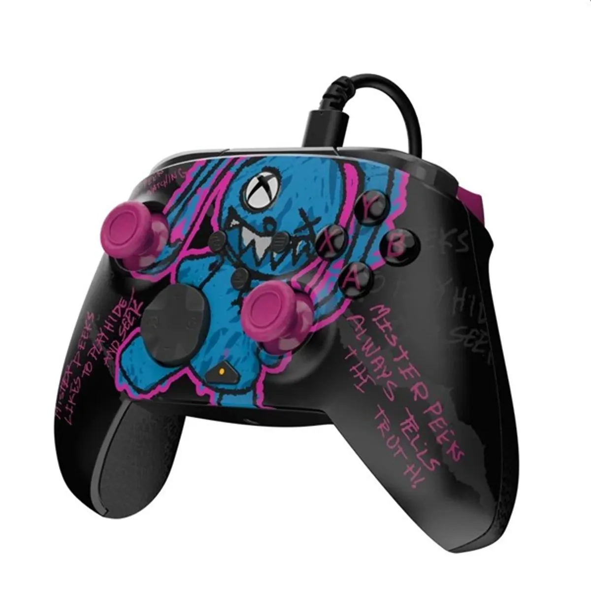 PDP 049-023-CDMP Rematch Glow kontroller fekete vezetékes 11 gomb PC Xbox One Xbox Series kompatibilis sötétben világít 250 cm #4