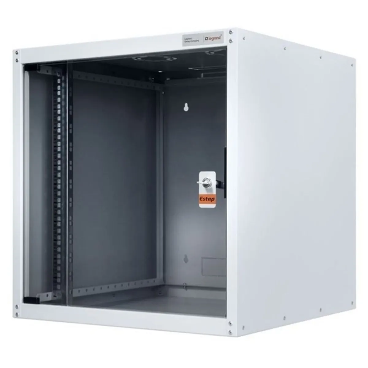Legrand EVO16U6045 rackszekrény 19" 16U falra szerelhető üvegajtós szürke #1