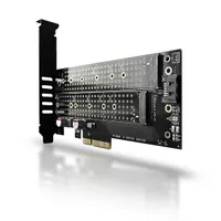 Axagon PCEM2-D 2-port M.2 NVMe és SATA PCIe adapter