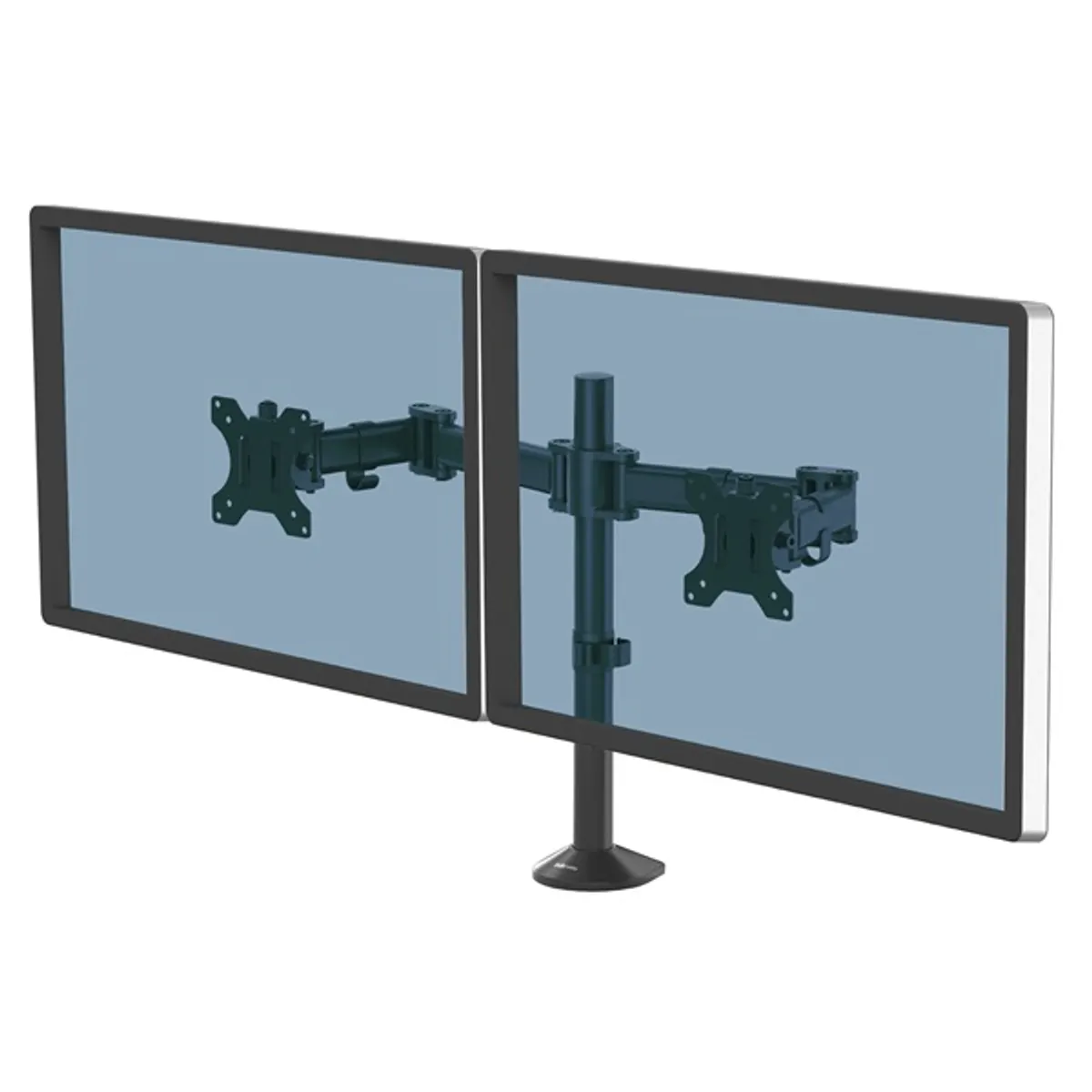 FELLOWES 8502601 Reflex monitortartó kar fekete két monitorhoz 8 kg 27" VESA 75x75;100x100 forgatható magasság állítható kábelrendező #2