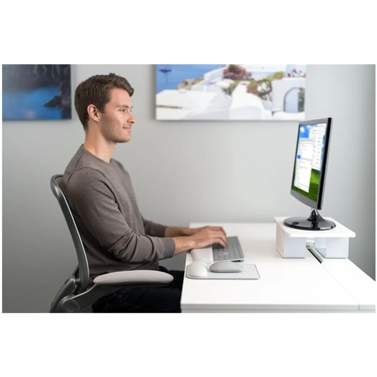 Kensington K50437EU ErgoSoft csuklótámaszos egérpad szürke 195x210 mm műbőr #10