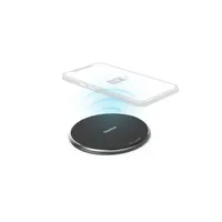 Hama 00201683 QI-FC10 10W vezeték nélküli töltő fekete LED jelzőfény univerzális kompatibilitás Micro USB