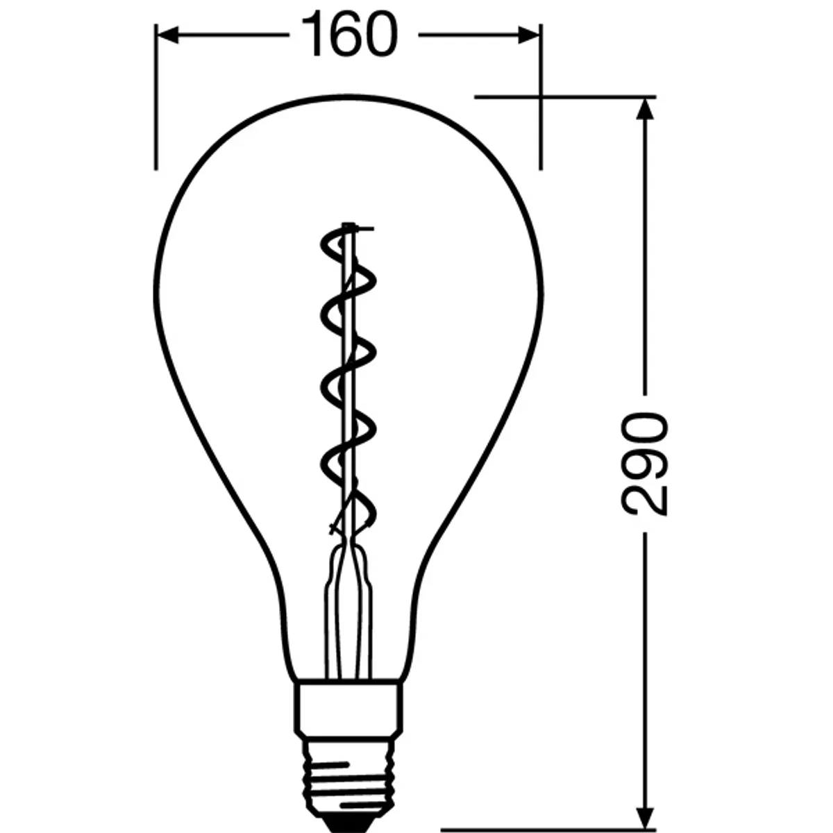 LEDVANCE 4058075091993 Vintage LED körte E27 5W 300 lm 2000K Filament Meleg fehér #4