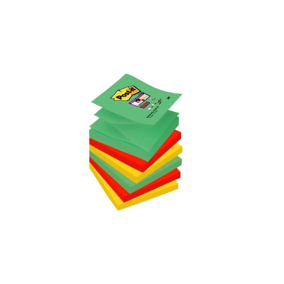 Post-it 7010412481 Jegyzettömb 76x76mm 90 lap 6 db csomag öntapadós többszínű PEFC #1