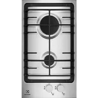 Electrolux 949738237 Gáz főzőlap Inox öntöttvas edénytartók mechanikus tekerőgombos 2 zóna 41 cm magas 29 cm széles 51 cm mély #2
