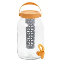 SOLMAZER 137700-756 IRIS italadagoló üveg gyümölcstartóval 3 L barack színű