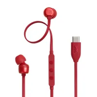 JBL JBLT310CRED Tune 310 C piros USB-C 9 mm 16 ohm 98 dB 20-40000 Hz 2.0 mikrofonos fülhallgató