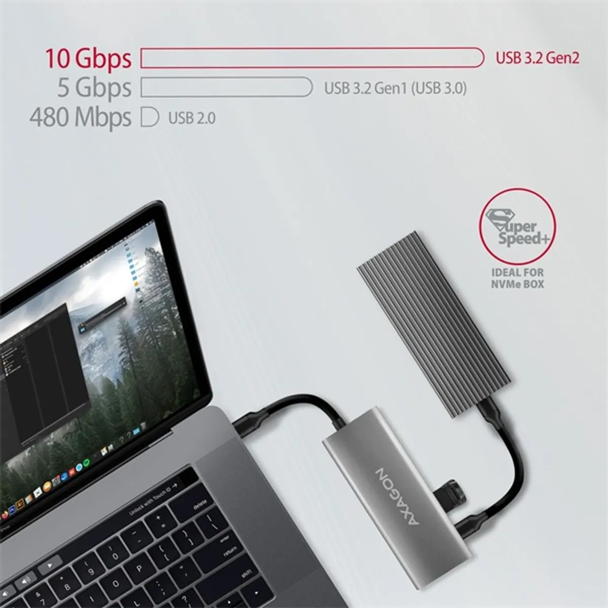 Axagon HMC-5G21 SPEEDSTER 5in1 hub USB C és USB A 4 csatlakozók HDMI 1 10 Gbps #4