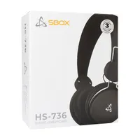 SBOX HS-736B HS-736 fekete 40 mm 3,5 mm 120 cm 20-20000 Hz 32 ohm 105 dB Vezetékes #3