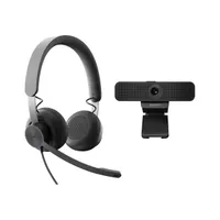 Logitech 991-000339 Zone Wired headset és C925e webkamera 190 cm usb-c 40 mm 32 ohm 20-16000 mikrofon frekvencia 100-16000 -48 dB balos