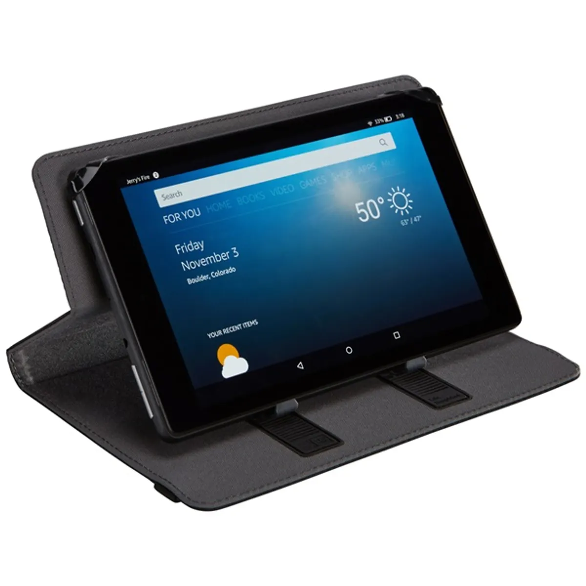 Case Logic 3203700 Surefit Folio Poliészter Fekete 7" tablet tok állvánnyal univerzális #3