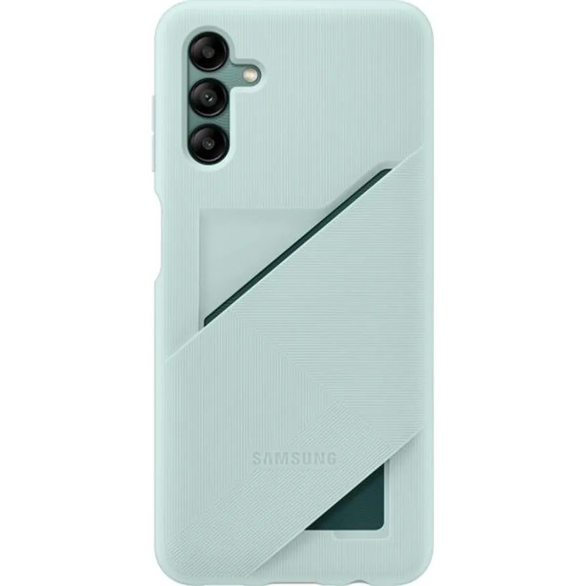 Samsung EF-OA047TGEG kártyatartós tok szilikon zöld Galaxy A02S #1