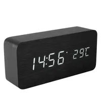 HOME OC 04 ébresztőóra hőmérséklet kijelzővel digitális LED kijelző 12/24h, 1 perces bip-bip hangjelzés, 3xAAA vagy hálózati adapter