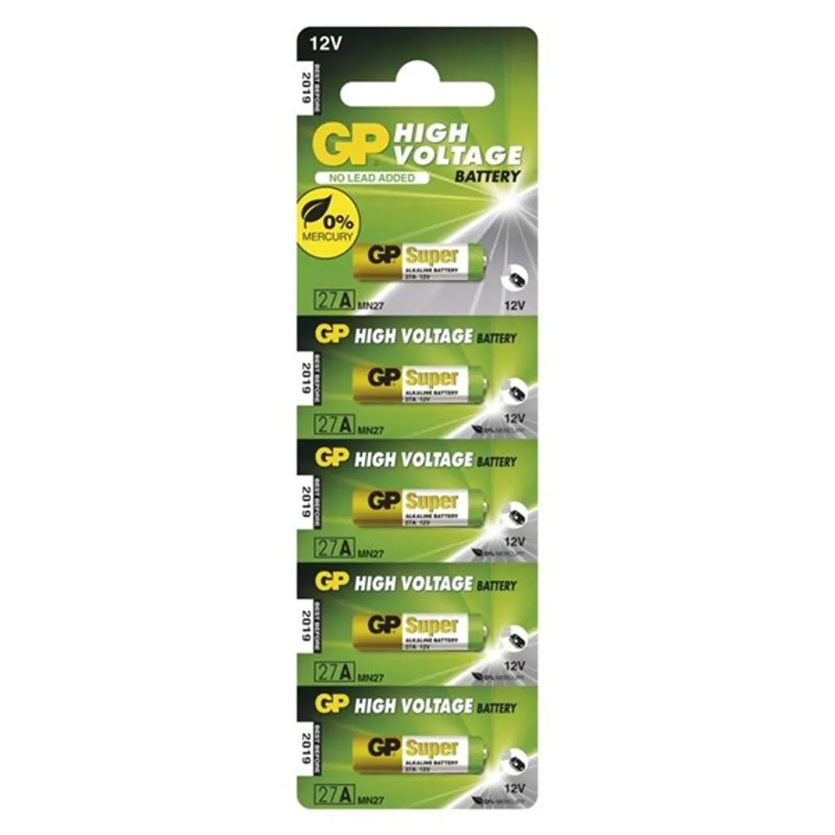 GP Batteries B1301 High Voltage 27A 12V alkáli elem 5 darab #1
