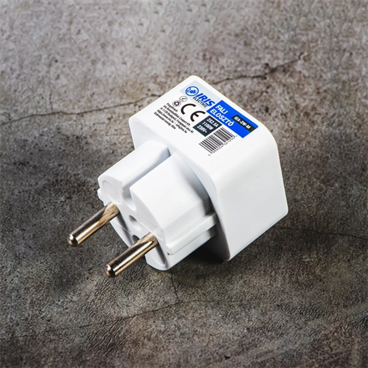 Iris Electric IEA-2W-M 2X2.5A földelés nélküli kontinentális aljzat #2