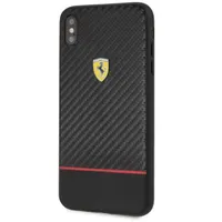 FERRARI FESBOHCI65BK On-Ttrack Racing tok fekete sárga-piros 6,5" iPhone XS Max Apple nyomott mintás matt