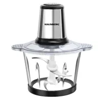 Hausberg HB-4505IN4 konyhai aprító 400W 2L ezüst üvegtál 4 kés 2 fokozat réz motorral