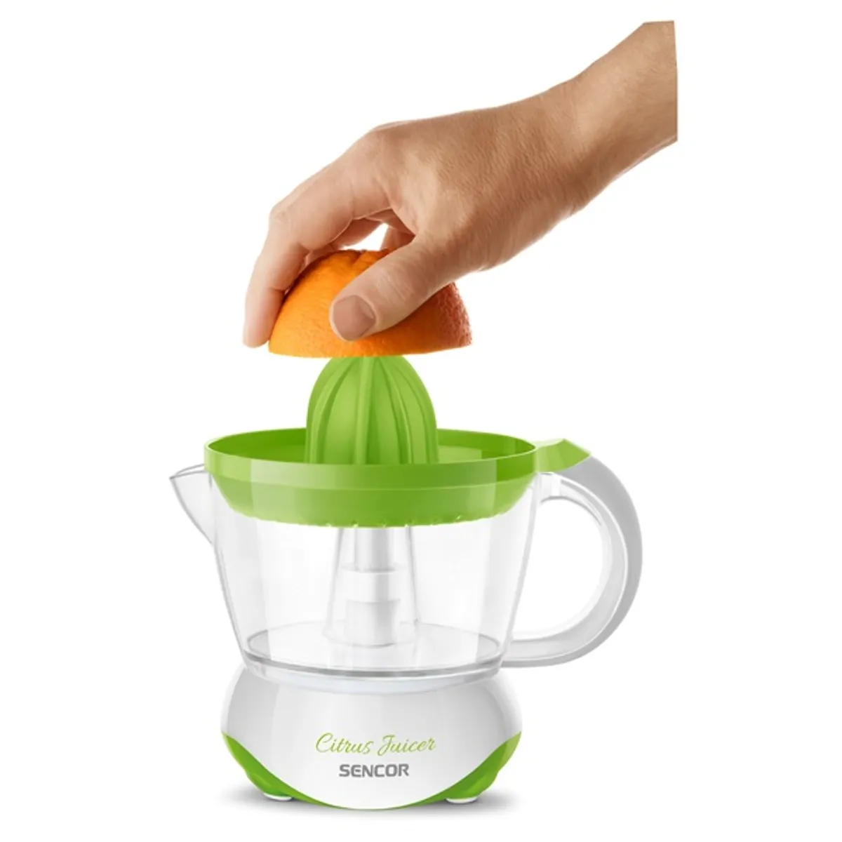 SENCOR 41004196 citrusfacsaró zöld műanyag 0,70 L 40 W kétirányú kúpforgatás légyűjtő edény beépített szűrő #3
