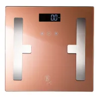 Berlinger Haus BH-9356 testzsíranalizáló üveg személymérleg rózsaarany 180 kg 100 g LCD #2