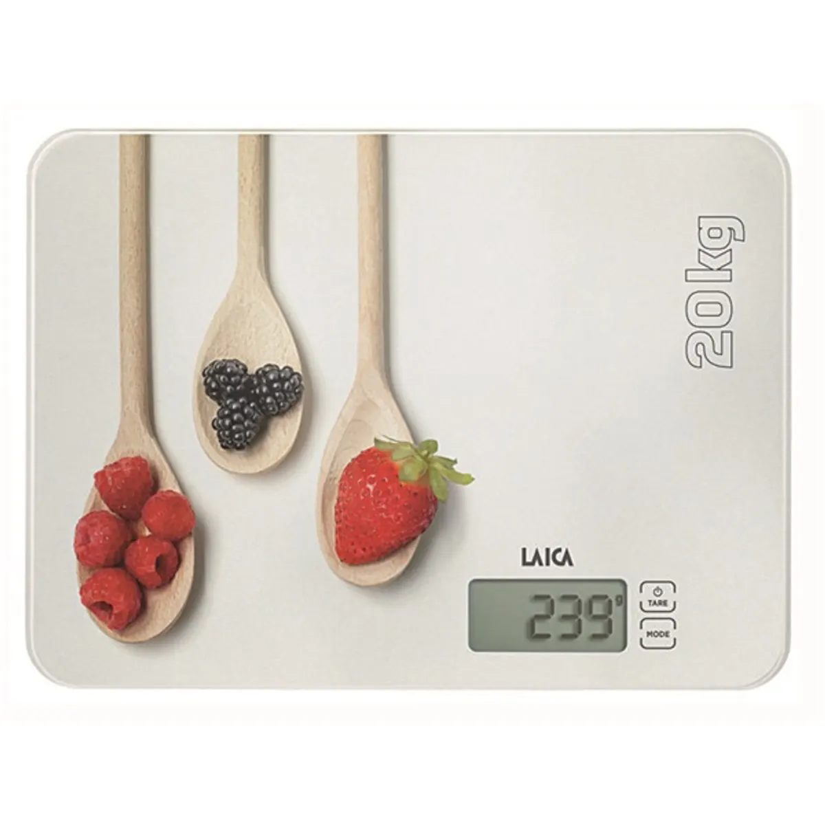 Laica KS5020W Konyhamérleg 20,0 kg 1 g Digitális kijelző Fehér mintás #1